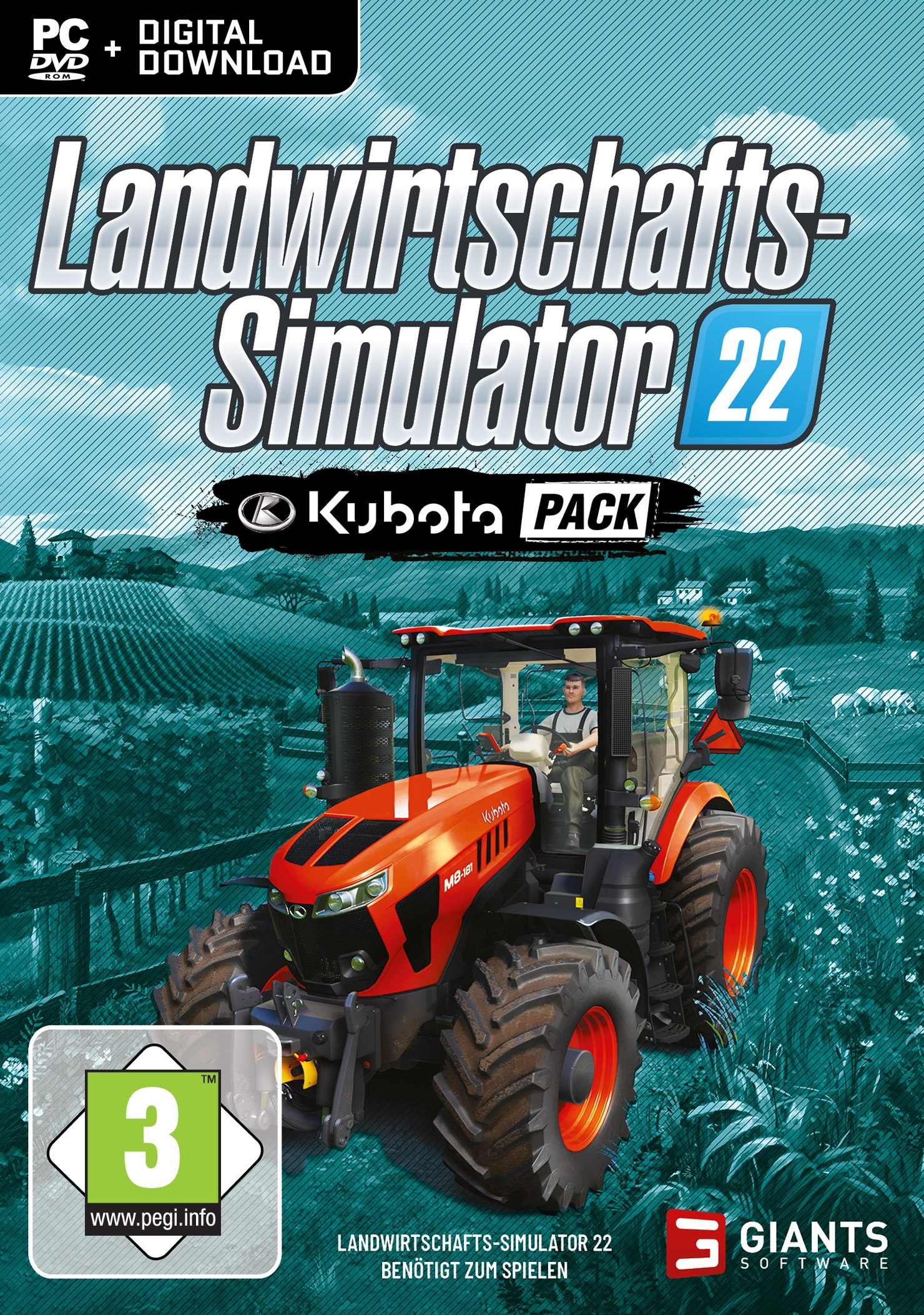Landwirtschafts-Simulator 22 - Kubota Pack [Add-On] [DVD] [PC] (D/I) - Thali