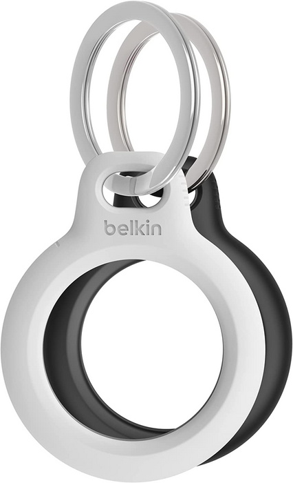 Belkin Secure Holder for Apple AirTag with Keyring 2-Pack - black and white  - Thali