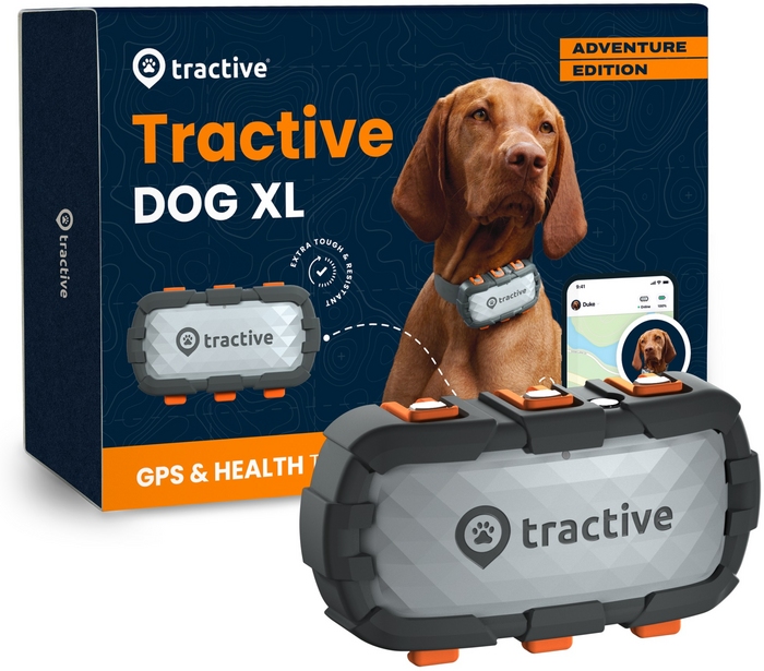 Tractive GPS DOG XL - GPS Tracker für Hunde - grey - Thali