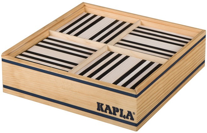 KAPLA Jeu en bois Noir & Blanc à 100 Planchettes - Thali