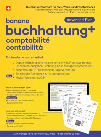 Banana Comptabilité Plus, plan Advanced [PC/Mac/Linux]