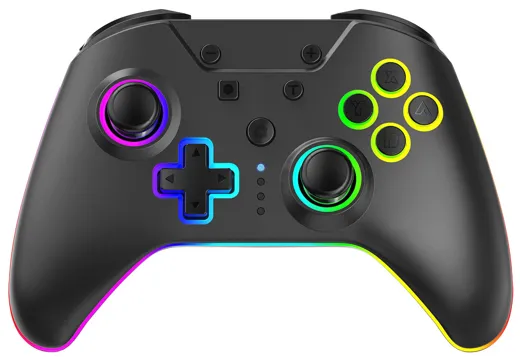 NuRival Light Up Wireless Game Controller - black [NSW]
