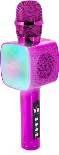 PARTY BTMIC - Wireless Microphone + Speaker with Light Effects - pink