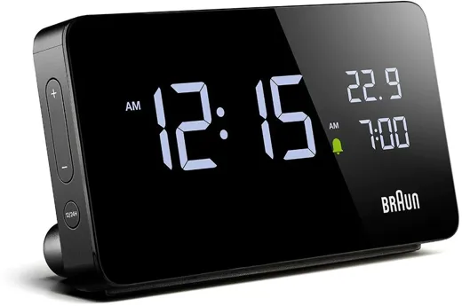 Braun digital Rectangular Alarm Clock - black
