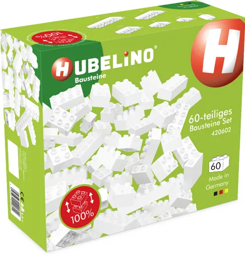 Hubelino blocs : Blocs de construction - blanc [60 piéces]
