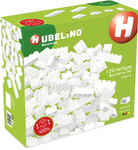 Hubelino blocs : Blocs de construction - blanc [120 piéces]