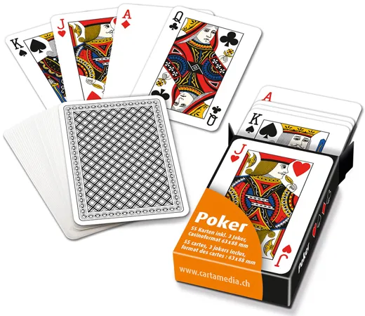Pokerkarten in Faltschachtel