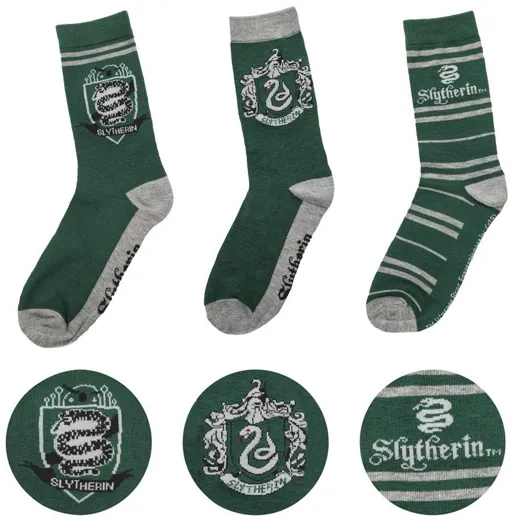 Harry Potter : chausettes Slytherin [3 paire]