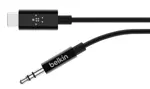 RockStar 3.5mm Audio Cable with USB-C Connector, 0.9m - black