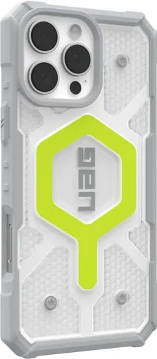 UAG Pathfinder Clear Magsafe Case - iPhone 16 Pro Max - active neon