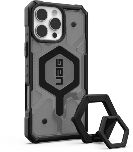 UAG Pathfinder Clear Magsafe Case + Stand - iPhone 16 Pro Max - ash/black