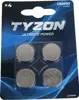 Tyzon 3V CR2032 Lithium-Knopfzellenbatterien 4er Pack