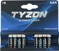 Tyzon 1.5V AAA Alkaline-Batterien 8er Pack