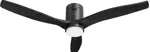 Hombli Smart Ceiling Fan + Light - black/black wood