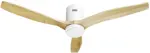 Hombli Smart Ceiling Fan + Light - white/light wood