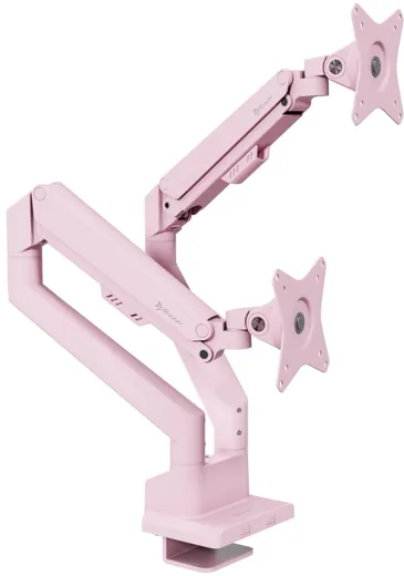 Arozzi Alzare Neo Duo - Gas Spring Monitor Stand - pink