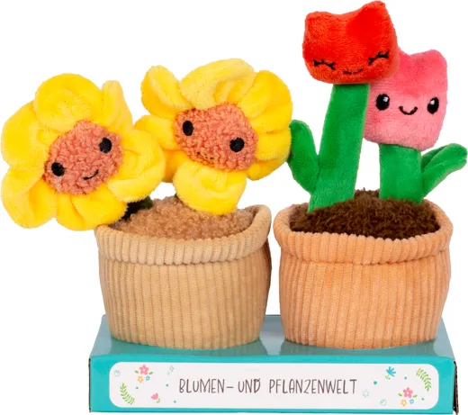 Plantset Tulip Plush 2-piece set - Gold coin + tulip [15 cm]