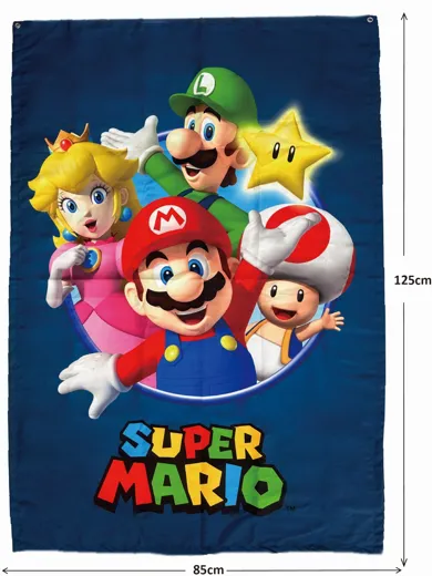 Super Mario: Fabric Poster [125 x 85 cm] - blue