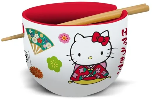 Hello Kitty - Ramen Bowl with Chopsticks