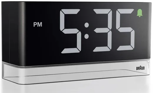 Braun LED digital alarm clock - black