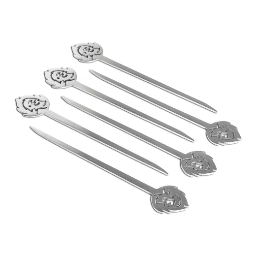 Burnhard Edelstahl Burgerspiesse 6er Pack