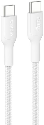Belkin Boost Charge Pro Braided USB-C to USB-C Cable 1m [240W] - white