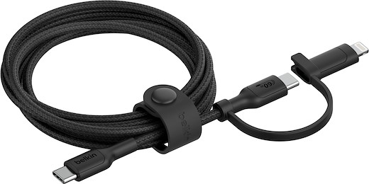 Belkin Boost Charge 2-in-1-Kabel USB-C Lightning - black