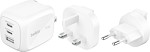 Belkin Boost Charge Pro 3-Port USB-C/A GaN Wall Charger 70W + Travel Adapter Kit