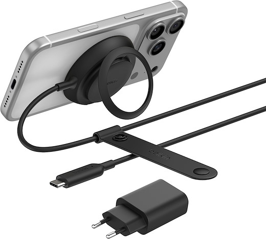 Belkin UltraCharge Magnetic Charger with Qi2 [25W] round - black