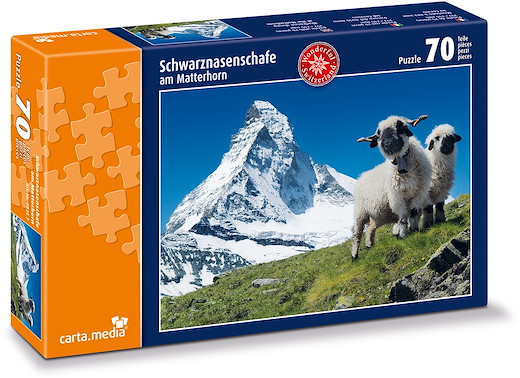 Schwarznasenschafe am Matterhorn - Puzzle [70 Teile]