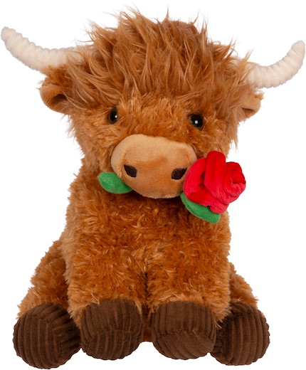 Highland Cow Rose [25 cm] - Plush
