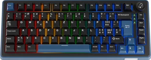 Ducky OK-M 75 - SZ Wine Red Switch - black-blue [CH-Layout]