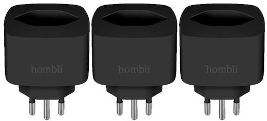 Hombli Smart Swiss Socket S+ (Matter) Promo Pack 2+1 - black