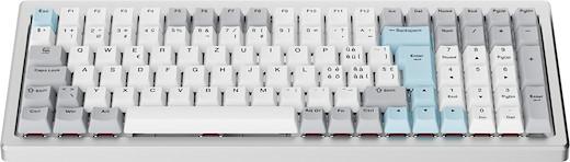 Ducky Cushion 98 - SZ Silent Red Switch - silver [CH-Layout]