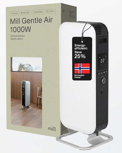 Mill Gentle Air Oil filled radiator 1000W - white