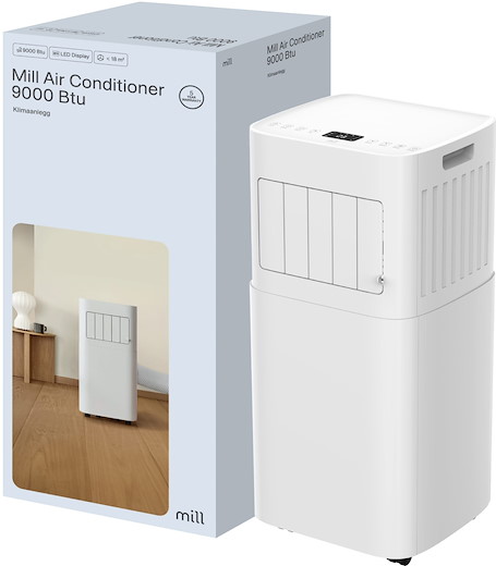 Mill Portable Air Conditioner 9000BTU - white
